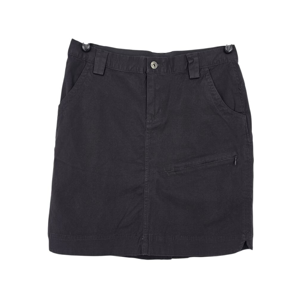 Duluth Trading Co Charcoal Gray Rootstock Gardening Cotton Canvas Skort Size 6